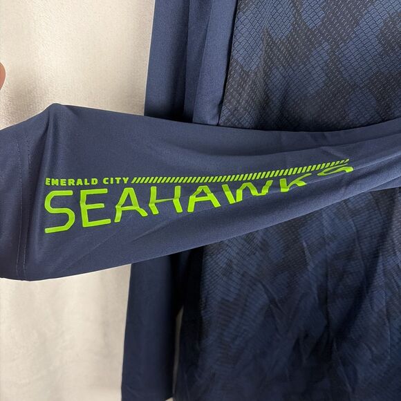 Seattle Seahawks 1/4 ZIP Long Sleeve NFL Team Athletic Shirt Football Large NWT - Picture 3 of 6